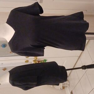 4/$40 Black V-Neck Tee - Size Medium